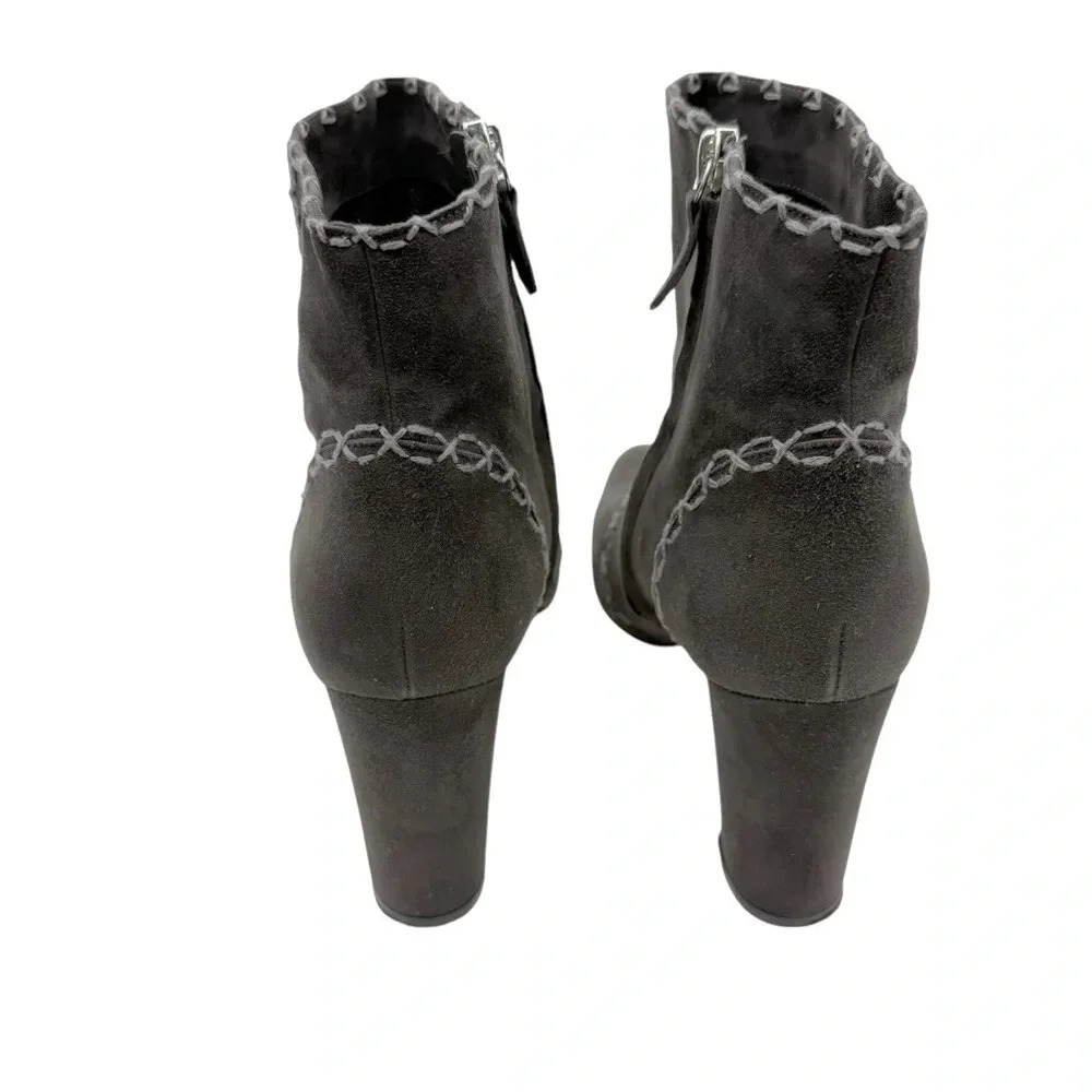 Manolo Blahnik charcoal gray suede heeled boots size 39 - Picture 5 of 9
